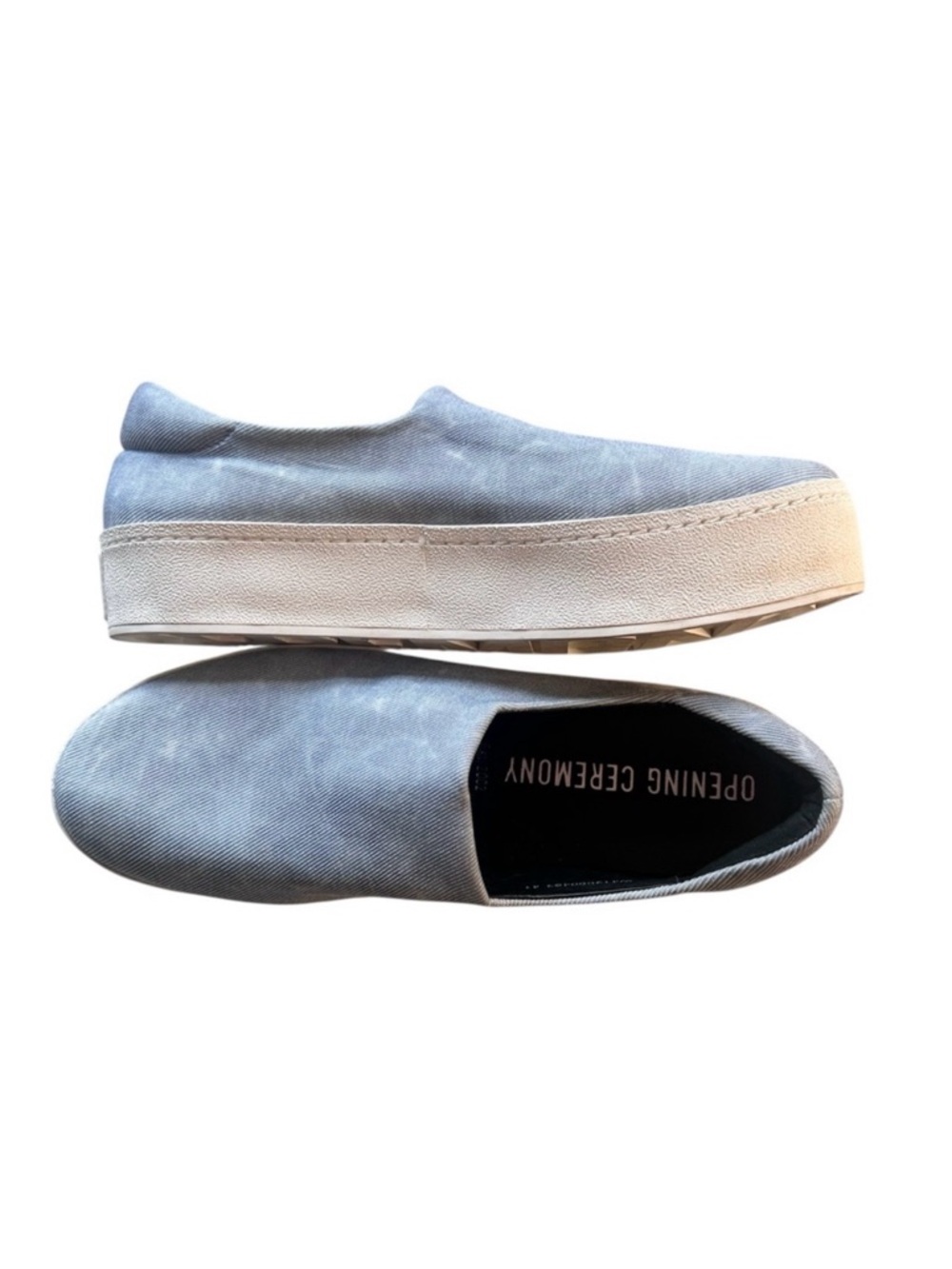 Opening Ceremony Slip On Sneaker Distressed Light Blue